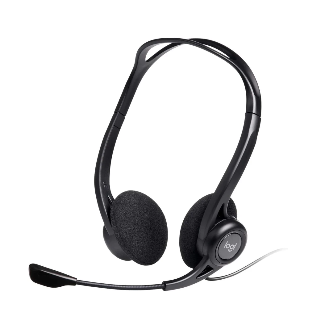 سماعة الرأس Logitech 960 USB مع خاصية إلغاء الضوضاء وزر كتم الصوت