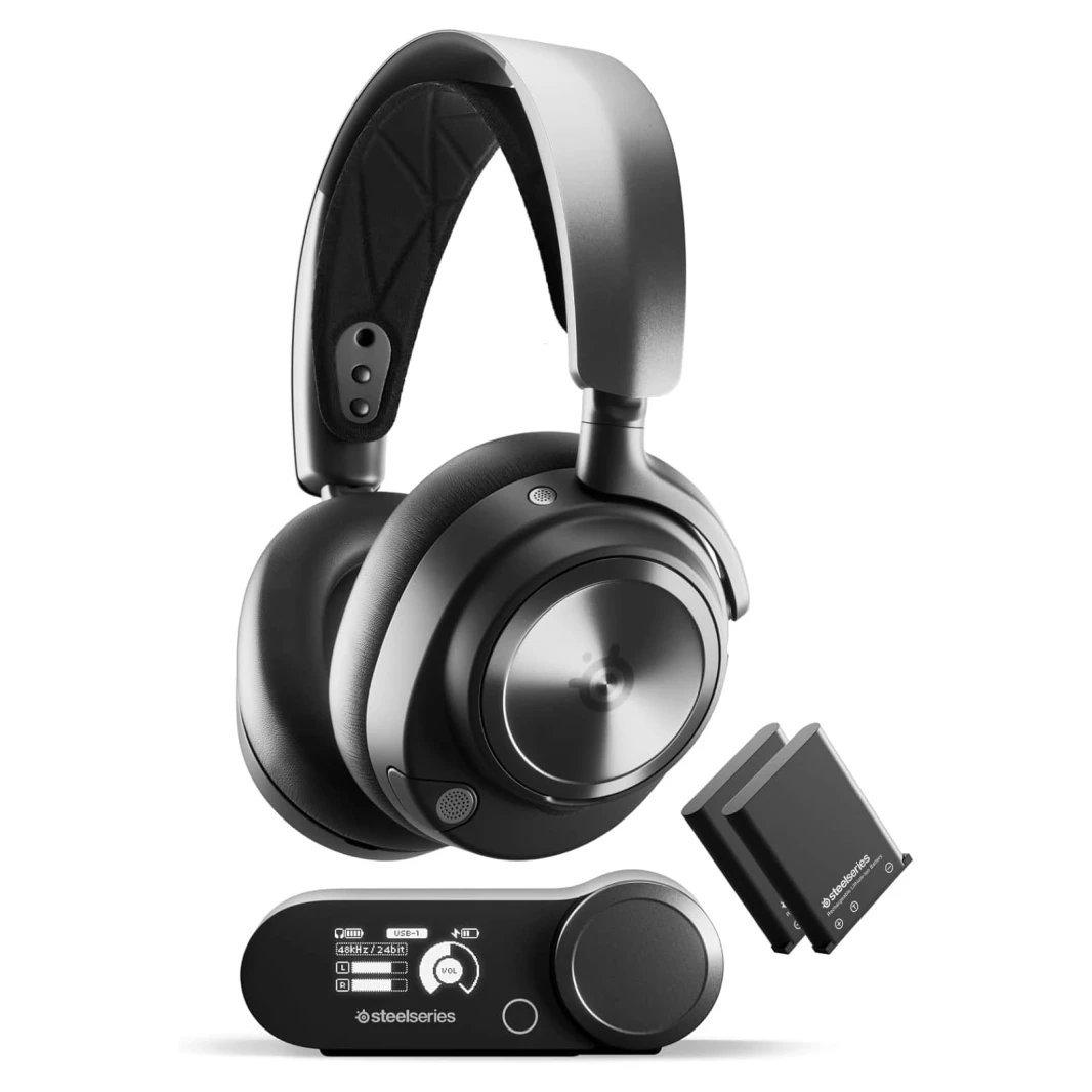 سماعة الألعاب اللاسلكية Arctis Nova Pro متعددة الأنظمة من SteelSeries - أسود