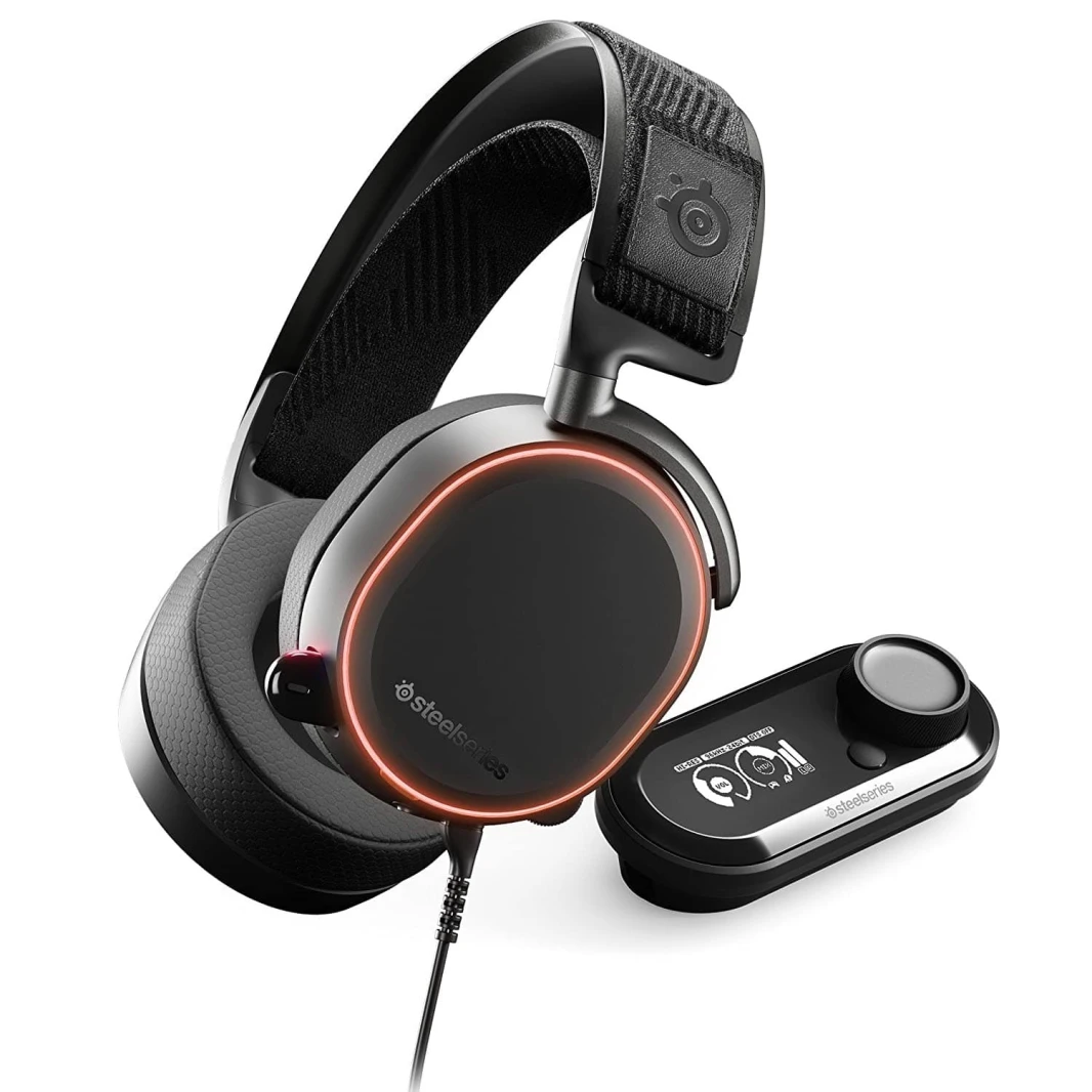 سماعة الألعاب السلكية SteelSeries Arctis Pro + GameDAC - DAC ومضخم صوت مخصص - أسود