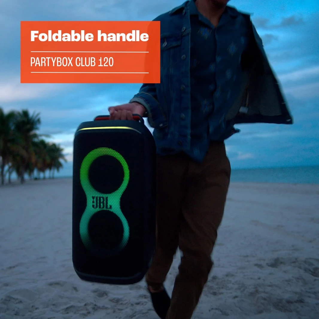 JBL PartyBox Club 120 Portable party speaker with foldable handle