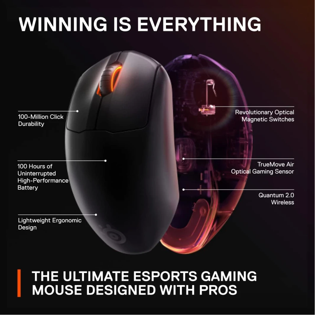 ماوس الألعاب اللاسلكي FPS TrueMove Air من SteelSeries Prime