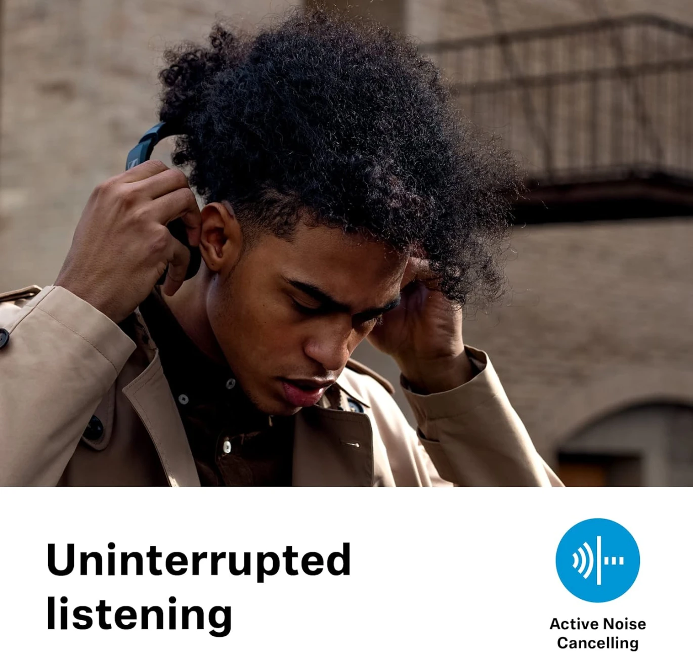 سماعة رأس Sennheiser HD 450SE اللاسلكية بخاصية إلغاء الضوضاء النشطة - أسود