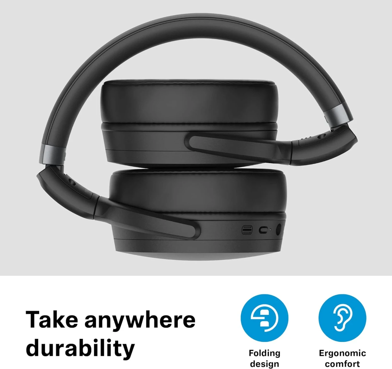 سماعة رأس Sennheiser HD 450SE اللاسلكية بخاصية إلغاء الضوضاء النشطة - أسود