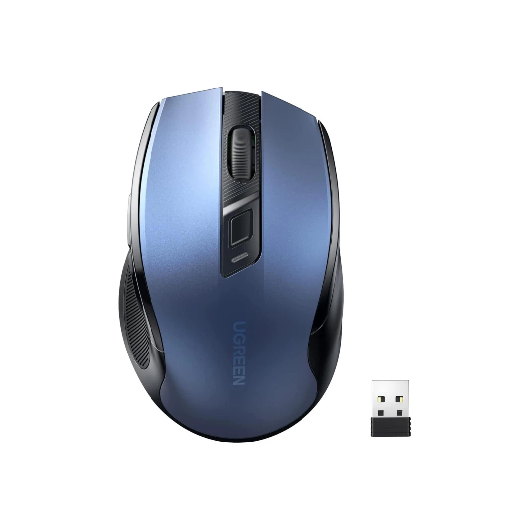 ماوس UGREEN Ergonomic Silent اللاسلكي 2.4 جيجاهرتز - أزرق