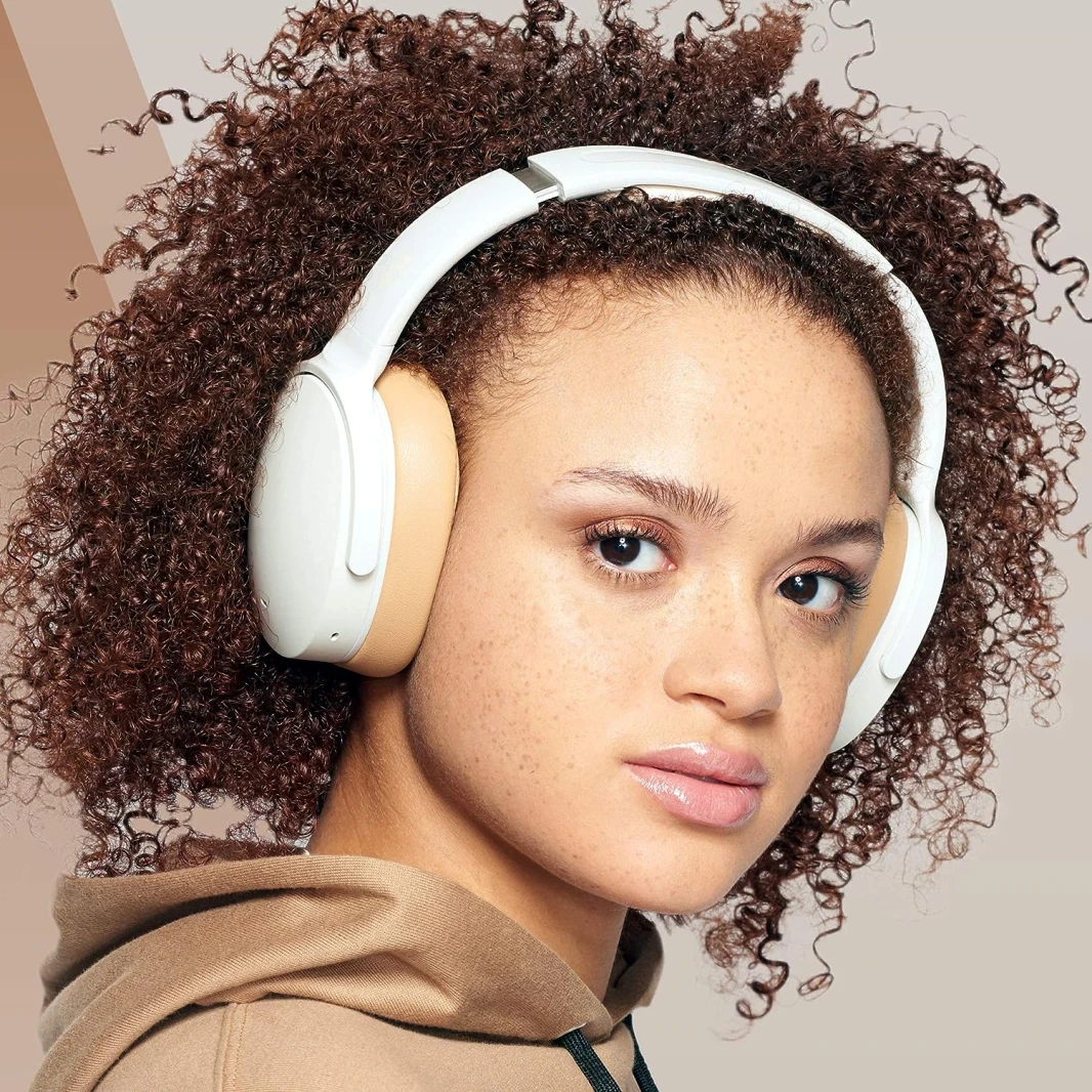 سماعات رأس Skullcandy Hesh ANC اللاسلكية التي تغطي الأذن وتزيل الضوضاء - لون أبيض