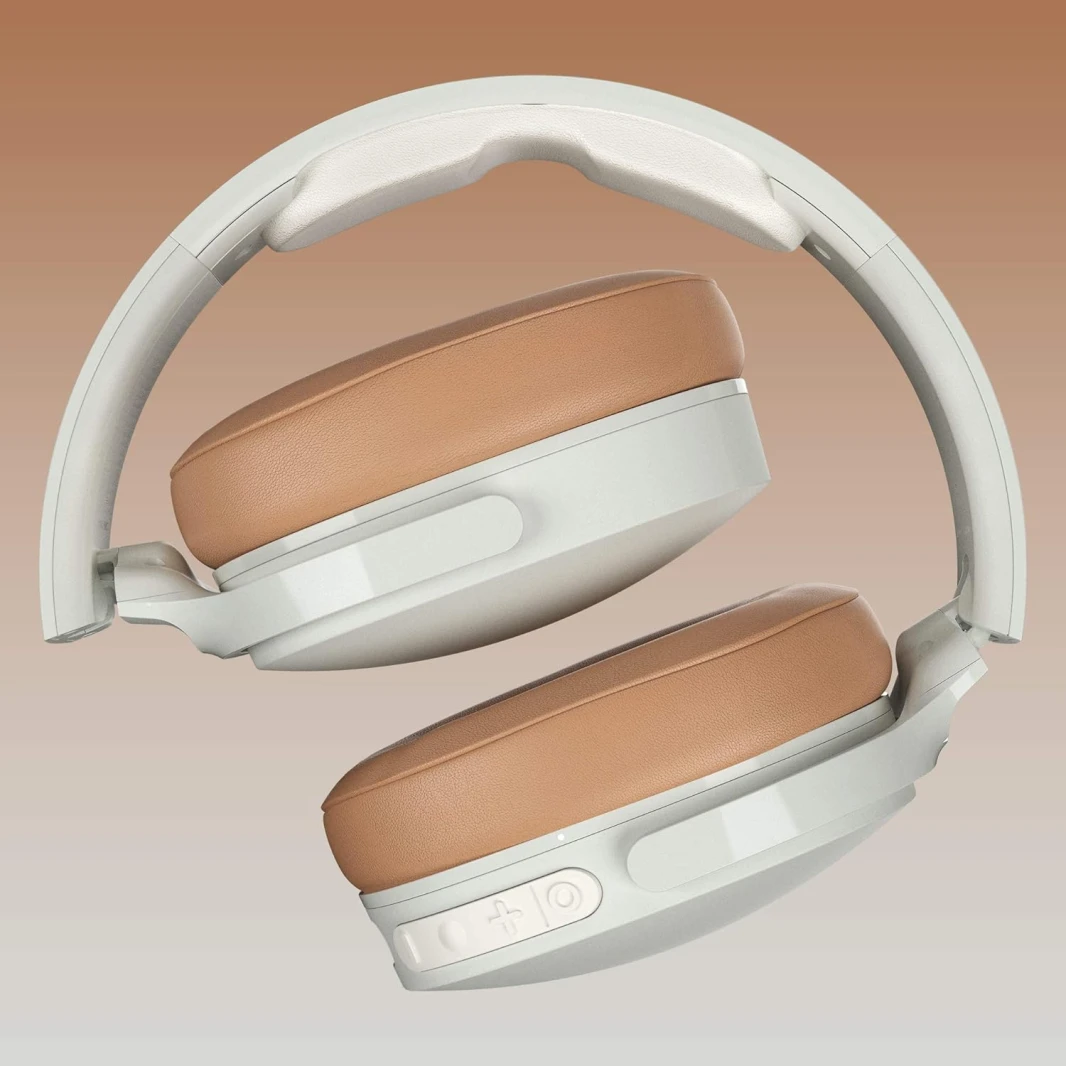 سماعات رأس Skullcandy Hesh ANC اللاسلكية التي تغطي الأذن وتزيل الضوضاء - لون أبيض