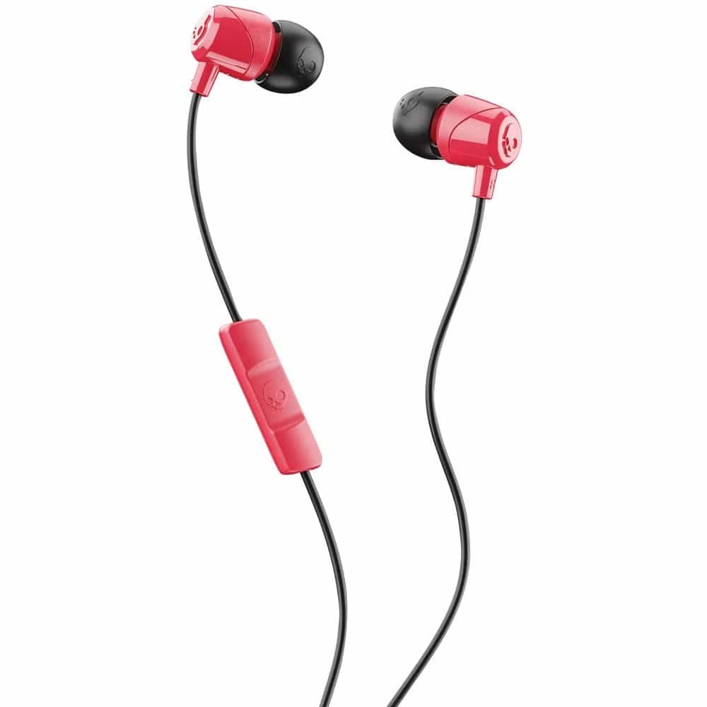 سماعة أذن سلكية مع ميكروفون من Skullcandy Jib - أحمر