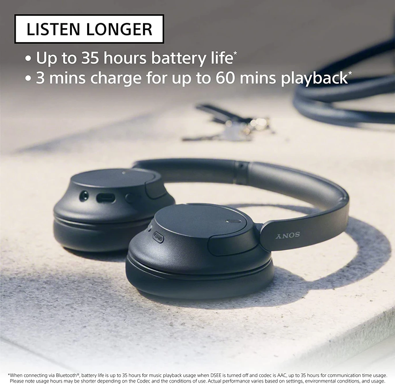 Sony WH-CH720N Wireless Bluetooth Over-Ear Noise Cancelling Headset – White