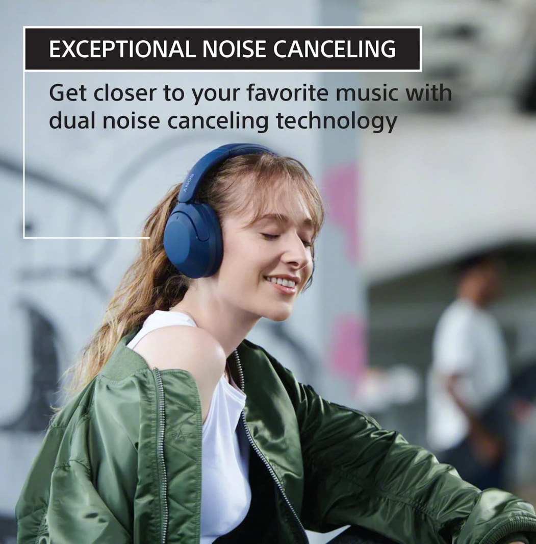 Sony WHXB910N Wireless Bluetooth Over-Ear Noise Cancelling Headset – Black