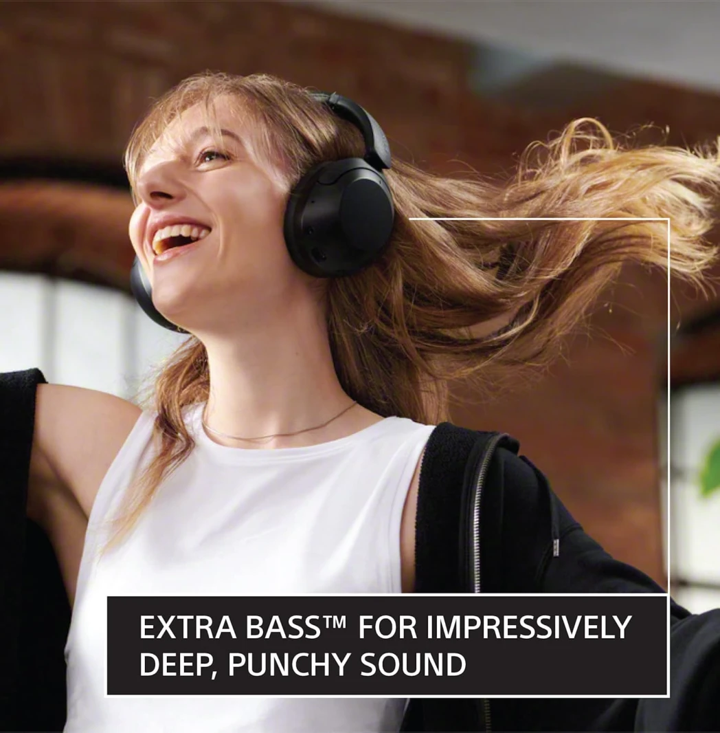 Sony WHXB910N Wireless Bluetooth Over-Ear Noise Cancelling Headset – Black