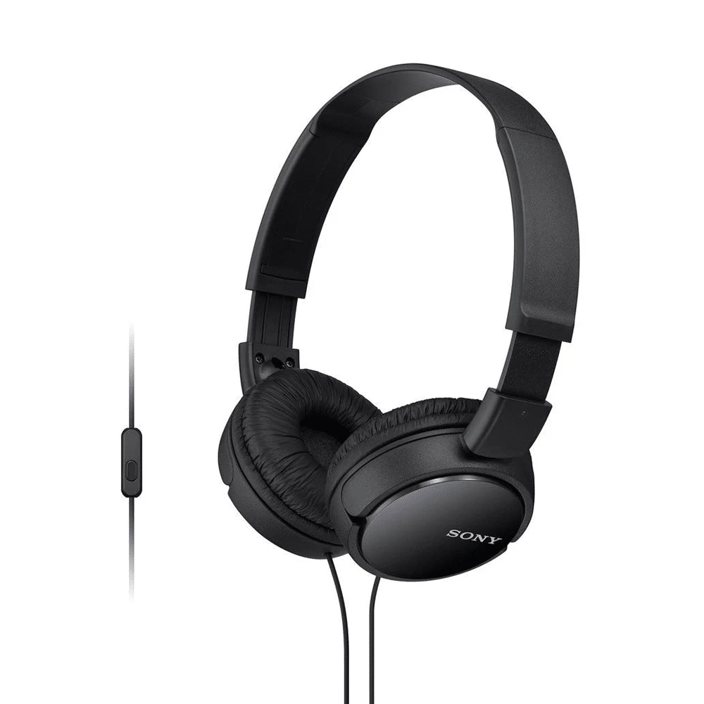 سماعة رأس Sony MDRZX110AP ZX Series Extra Bass مع ميكروفون - أسود