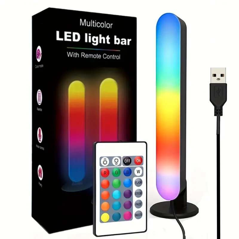 Smart LED USB-Powered Light Bar with 24-Key Remote