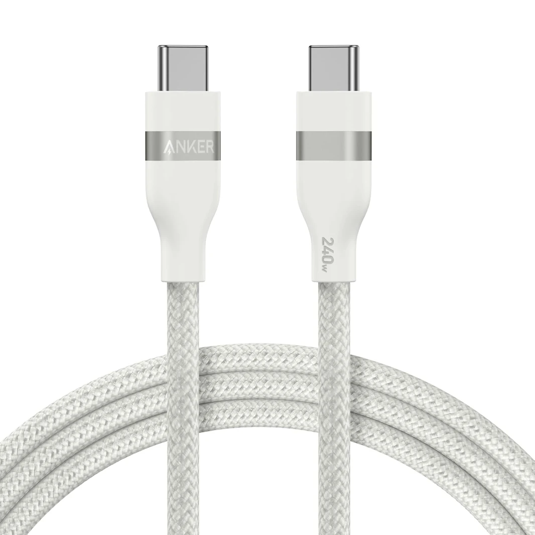 Anker Nano 240W Braided  USB C to USB C Cable 1.8M – White