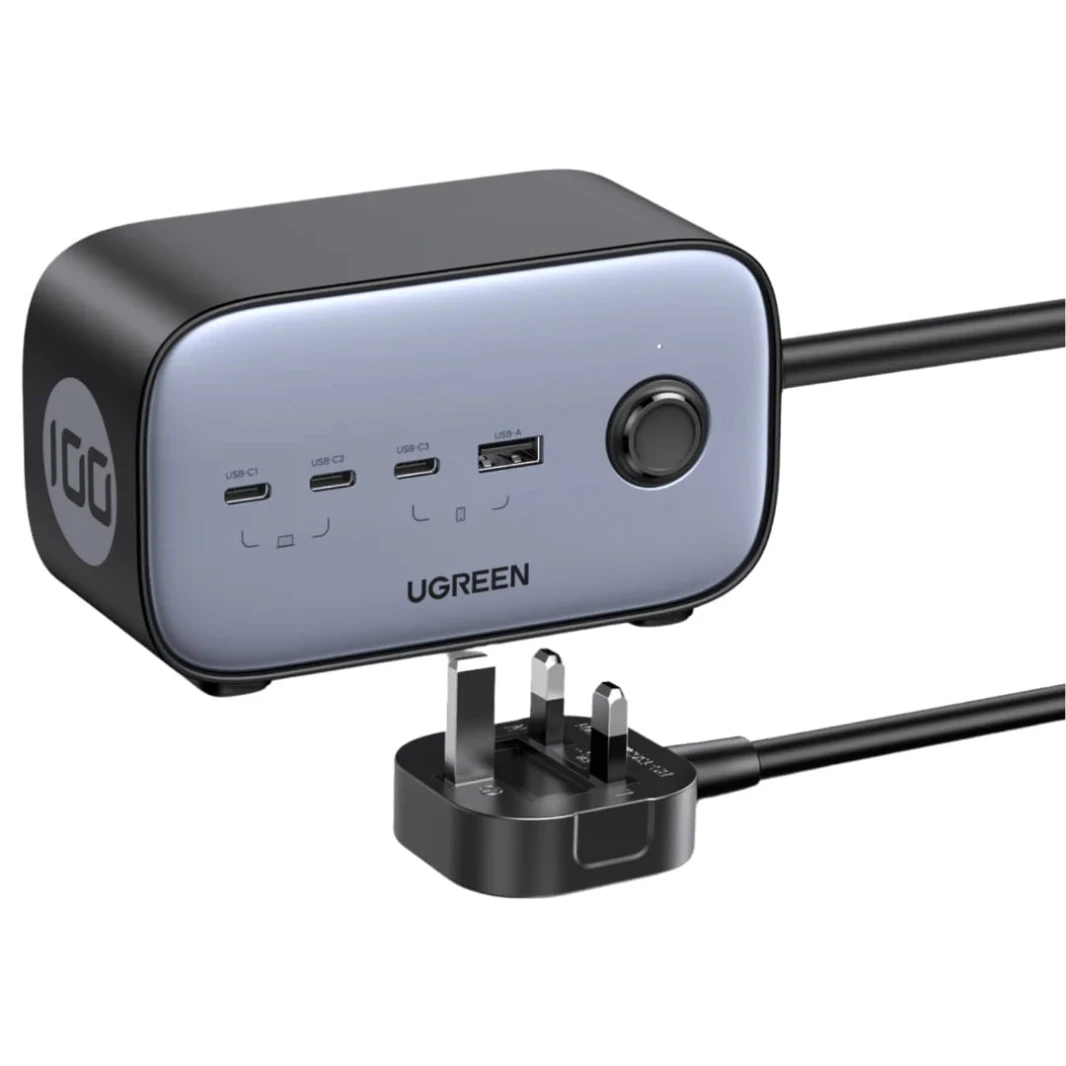 محطة شحن UGREEN Nexode 7 في 1 بقوة 100 وات - قابس بريطاني بطول 1.8 متر