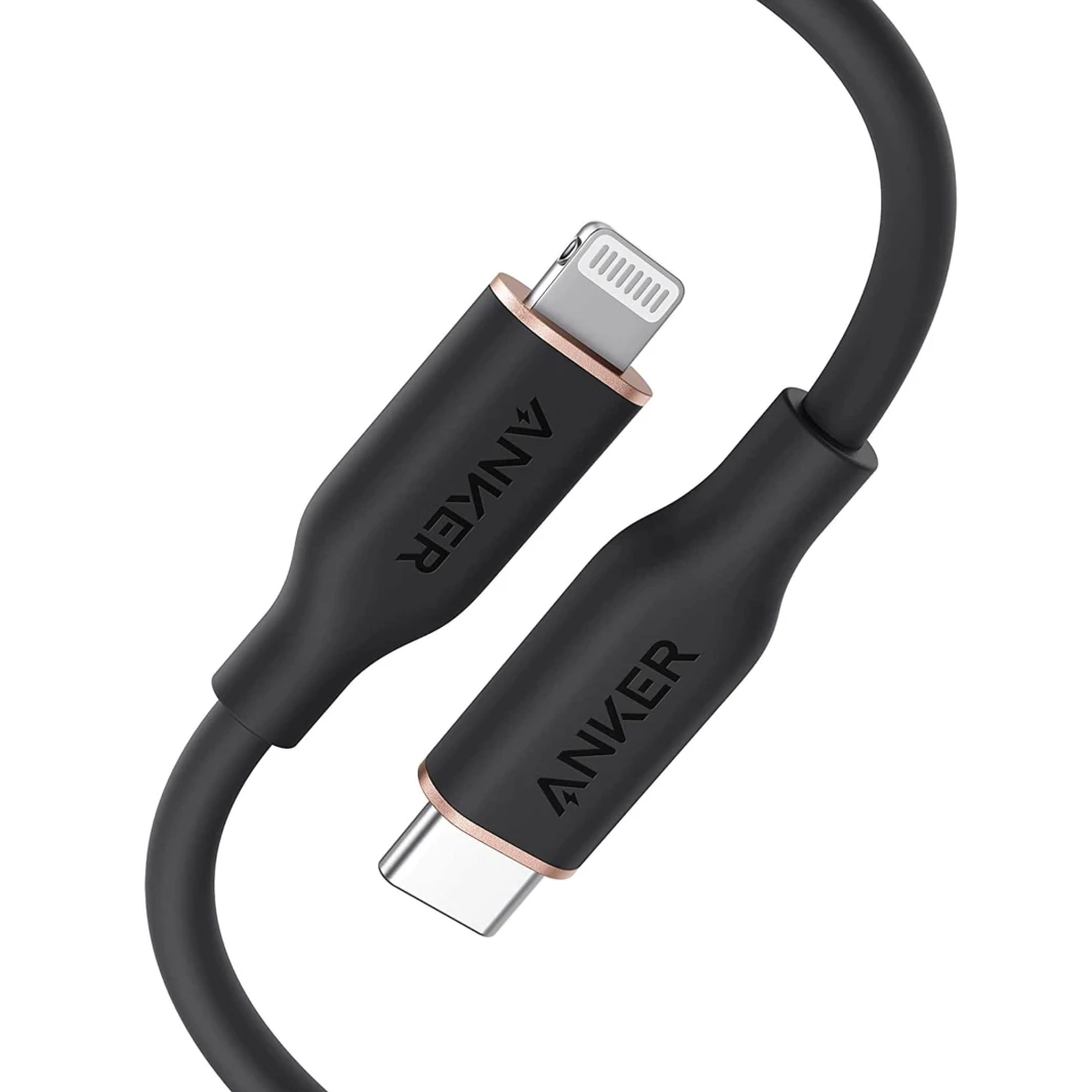 كابل Anker Powerline III Flow USB C إلى Lightning بطول 0.9 متر - أسود