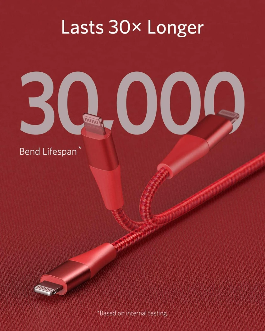 Anker Powerline+ II USB-C to Lightning Cable 0.9m – Red