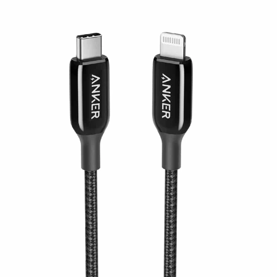 كابل Anker Powerline+ III MFi المعتمد من USB C إلى Lightning بطول 1.8 متر - أسود