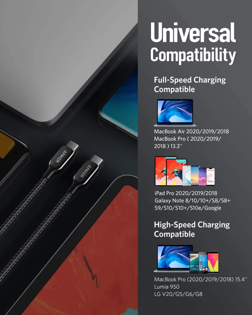 Anker Powerline+ III USB C to USB C Cable 0.9M – Black