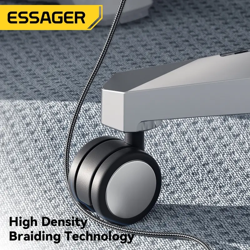 كابل مضفر USB C إلى USB C بقوة 100 وات من Essager – بطول 2 متر