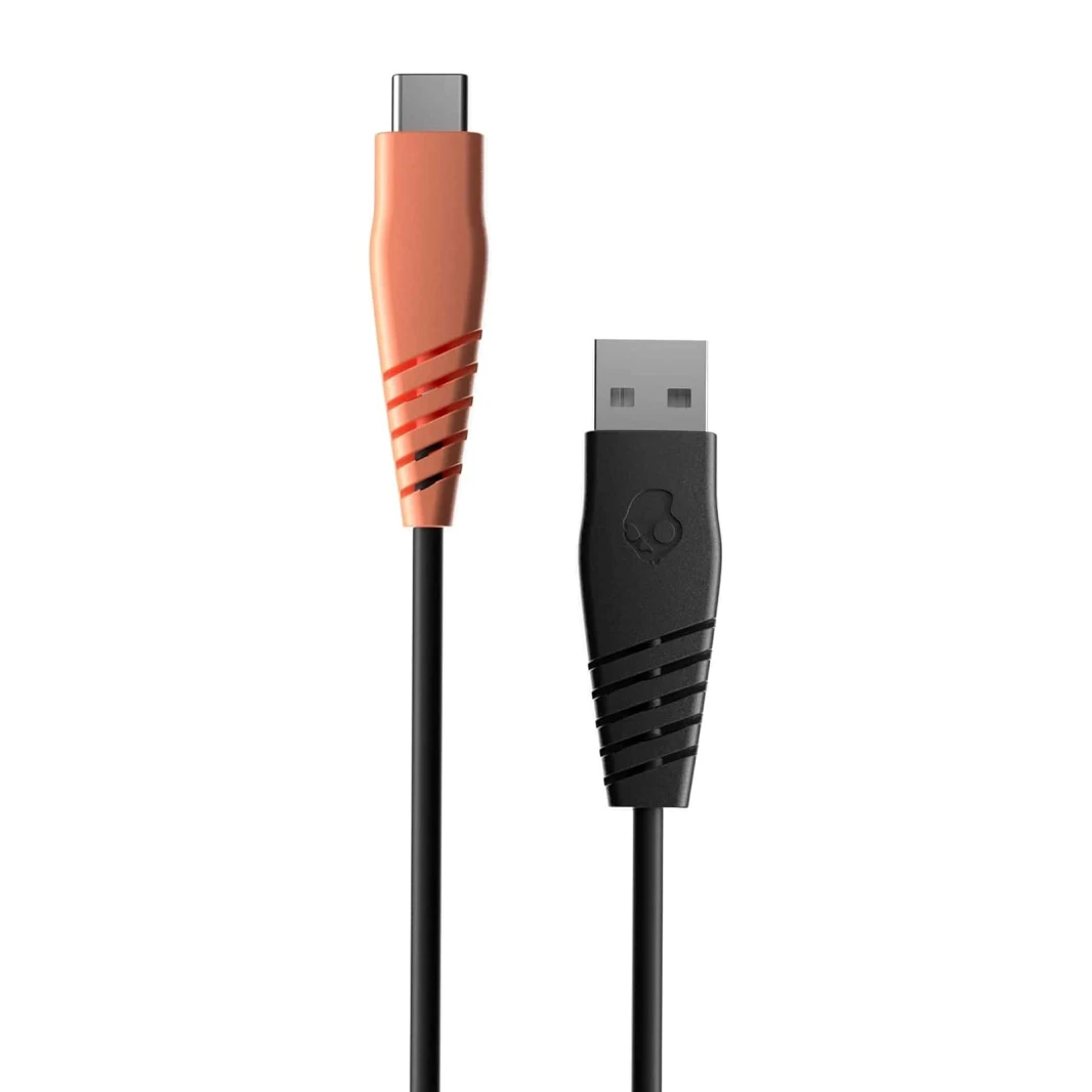 كابل USB Type C من Skullcandy Line بطول 1.2 متر – أسود/برتقالي