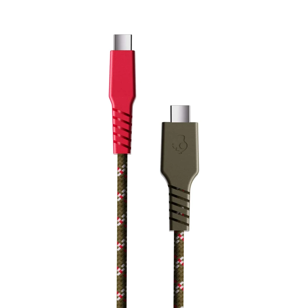 كابل مضفر من Skullcandy Line+ USB C إلى USB C – 1.8 متر