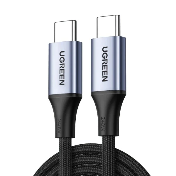كابل USB C إلى USB C مضفر بقوة 240 واط من UGREEN - 1 متر