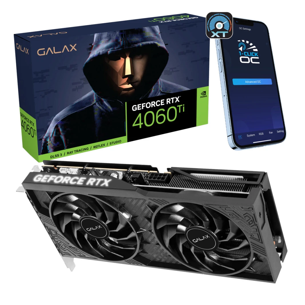 بطاقة رسوميات GALAX RTX4060Ti 8GB 1-Click OC 8GB DDR-6 GALAX