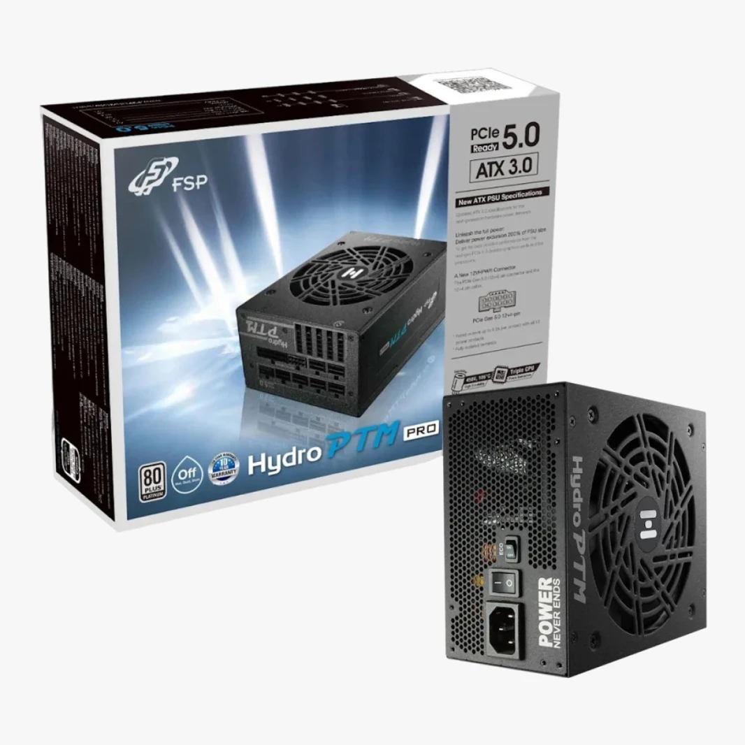 مزود الطاقة FSP 1000W HYDRO PTM PRO 80 PLUS Platinum (ATX3.0)(PCIe5.0)FSP