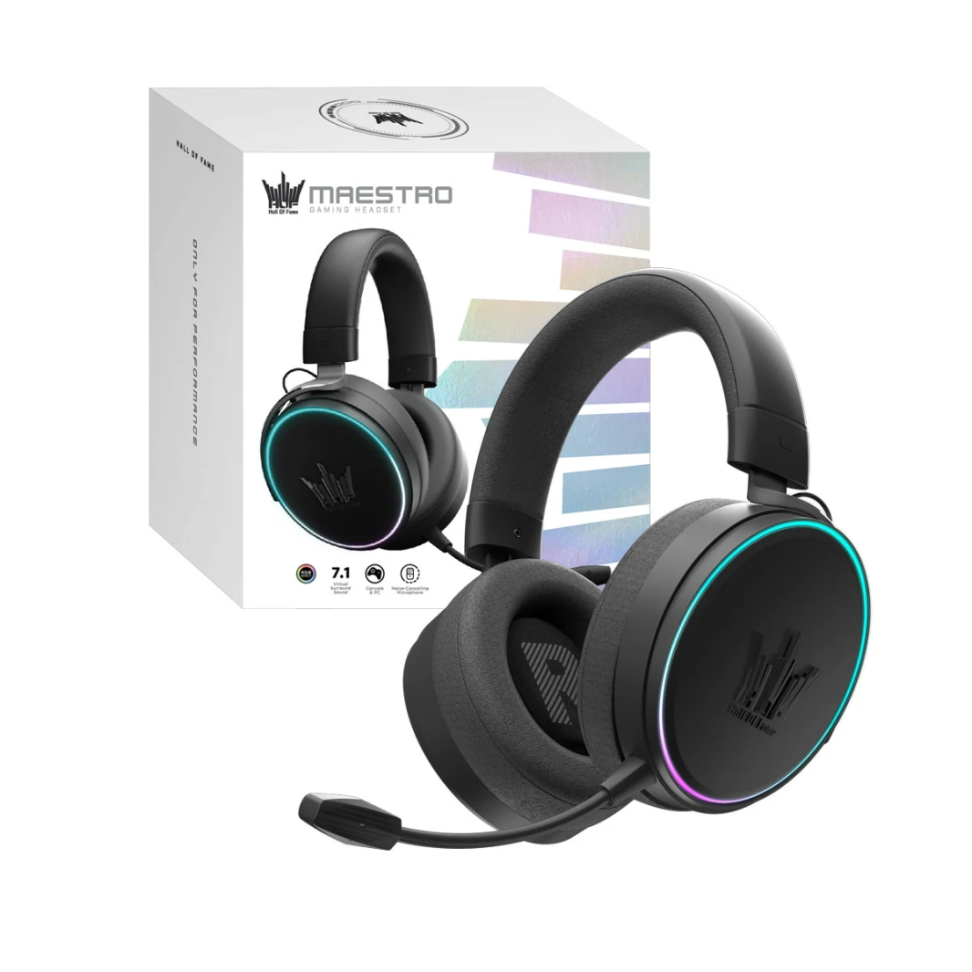 سماعة الألعاب GALAX HOF MAESTRO USB 7.1 RGB - أسود