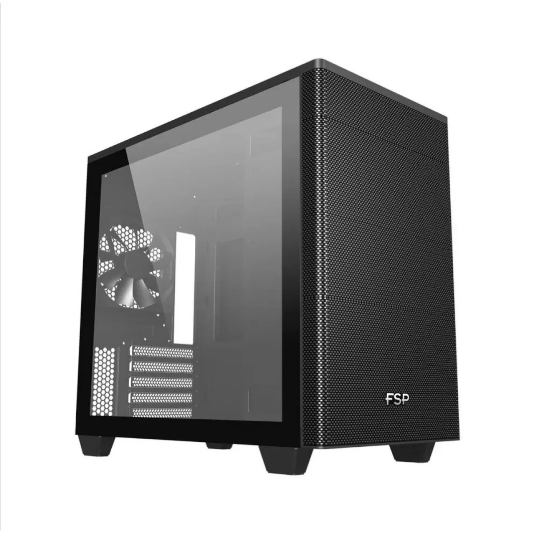 FSP CST360 CUBE Micro ATX Gaming Case (2*120MM FAN) -BLACKFSP
