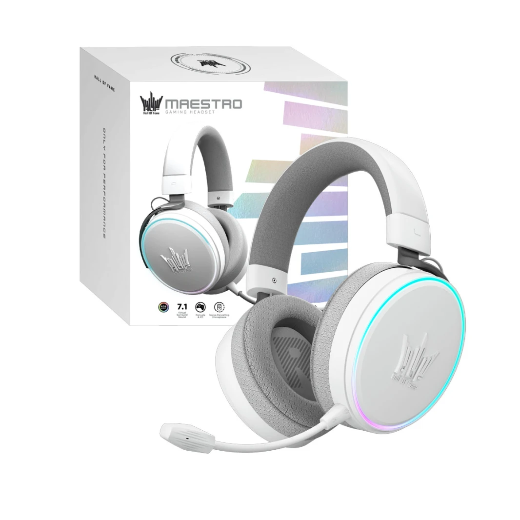 سماعة الألعاب GALAX HOF MAESTRO USB 7.1 RGB - أبيض
