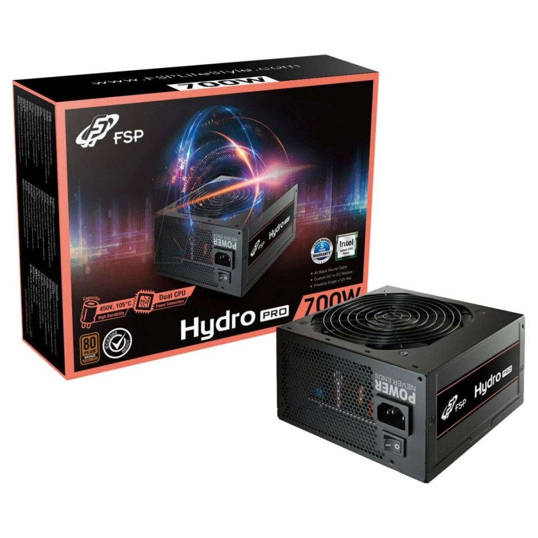 مزود الطاقة FSP 700W HYDRO PRO 80 PLUS Bronze (ATX3.0)FSP