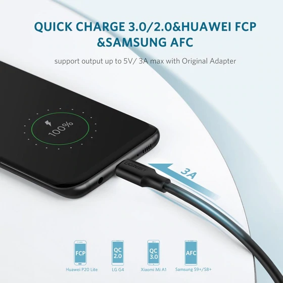 UGREEN USB 3.0 to USB-C Cable 1M – Black