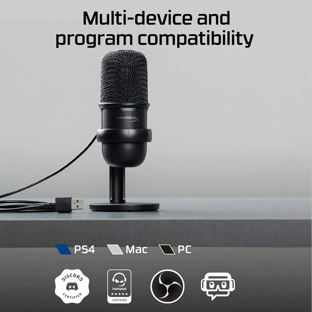 HyperX SoloCast USB Condenser Gaming Microphone, for PC, PS4, Mac