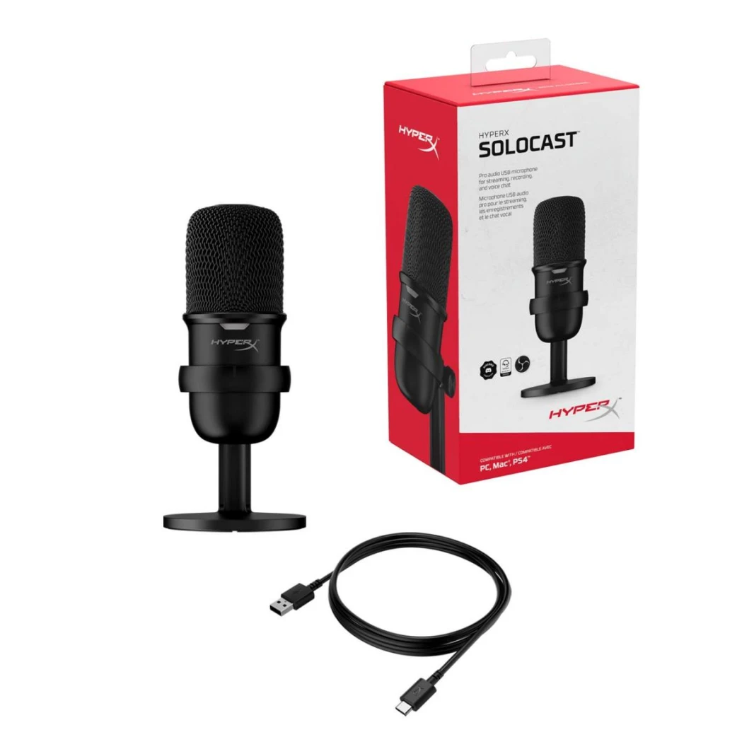 HyperX SoloCast USB Condenser Gaming Microphone, for PC, PS4, Mac
