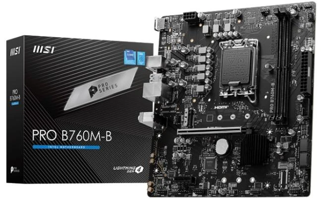 MSI PRO B760M-B DDR5 جديدة Micro-ATX Intel B760 4800(OC) MHz 64G USB 3.2 SATA M.2