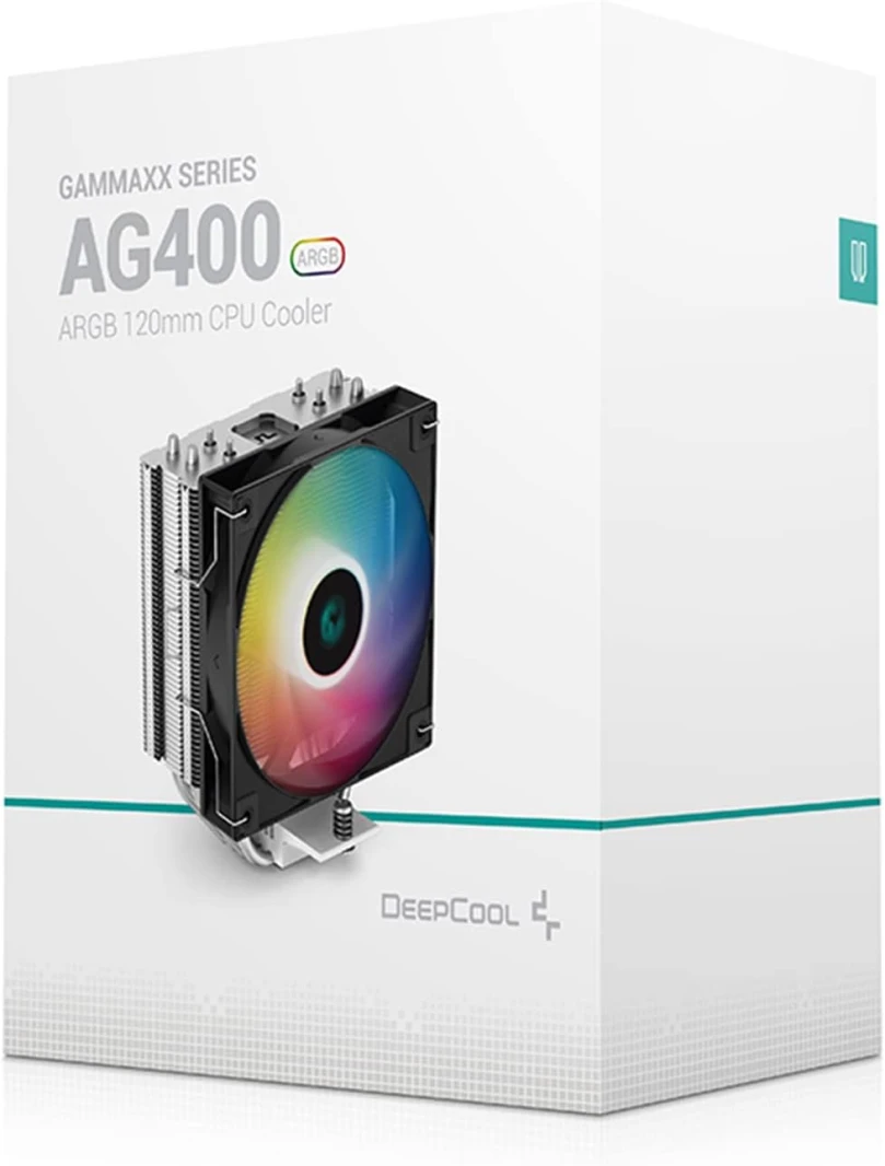 مبرد هواء وحدة المعالجة المركزية Deepcool AG400 ARGB أحادي البرج مقاس 120 مم (أسود)