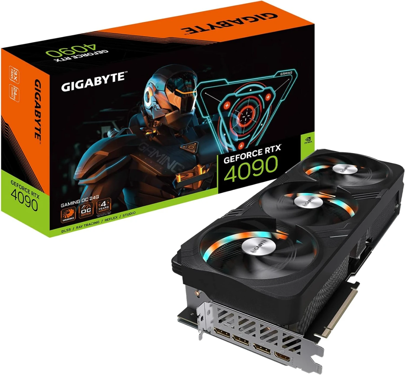 بطاقة رسوميات GIGABYTE GeForce RTX 4090 Gaming OC 24G، 3 مراوح WINDFORCE، 24 جيجابايت 384 بت GDDR6X