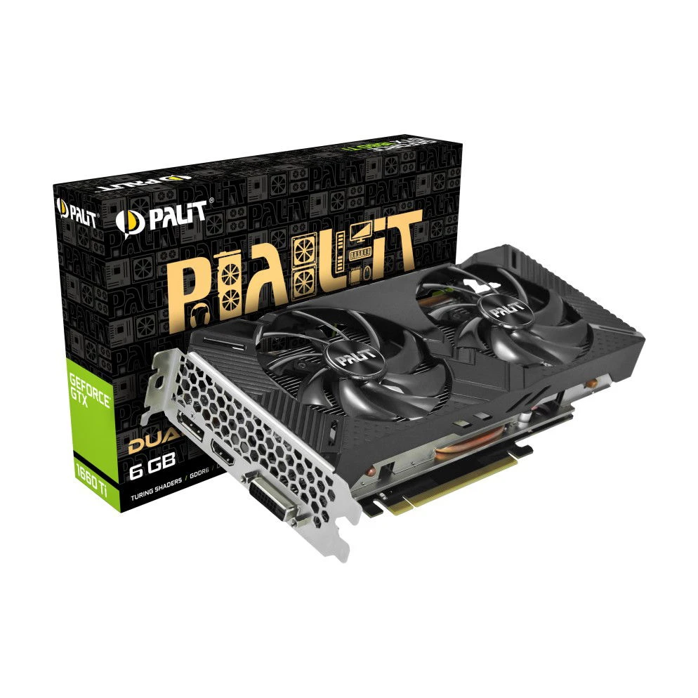 بطاقة الرسوميات PALIT GeForce GTX 1660 Ti Dual 6GB GDDR6 OC EDITION
