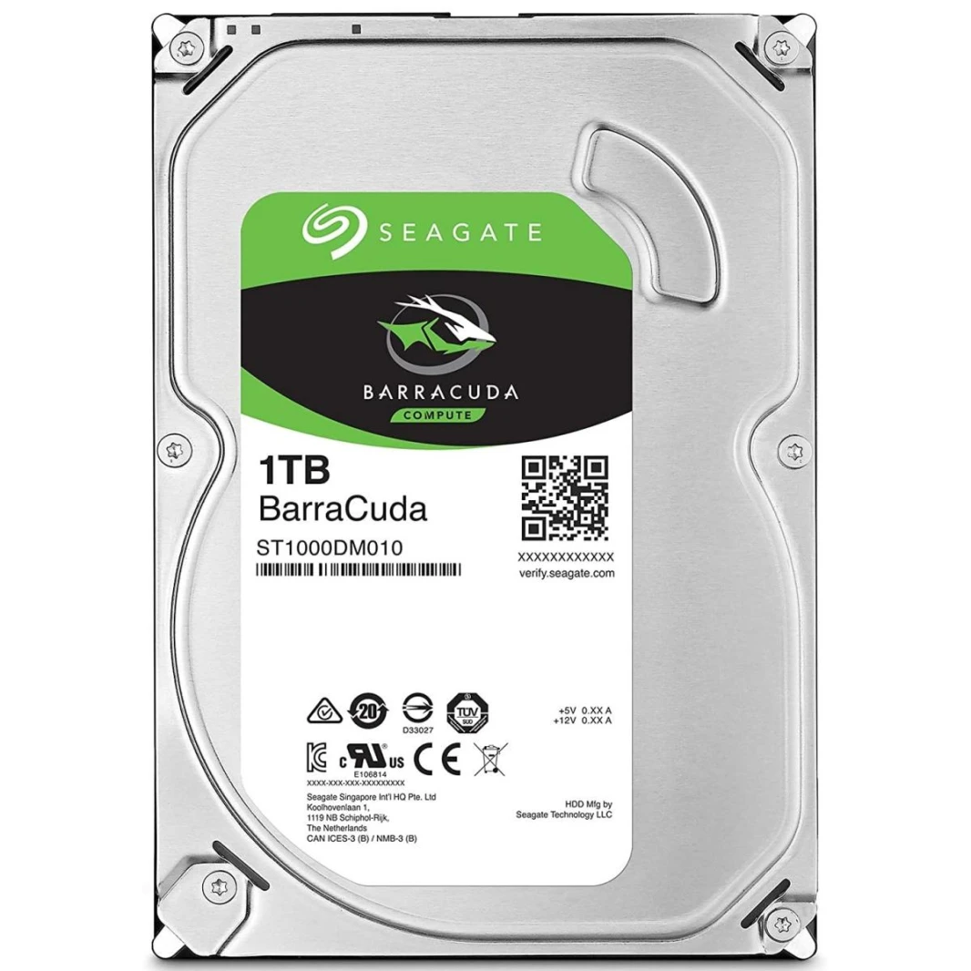 Seagate BarraCuda 1TB 7200 RPM SATA 6.0Gb/s 3.5" Desktop Hard Drive