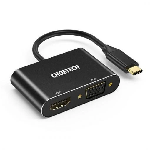 محول Choetech HUB-M17 USB-C إلى HDMI VGA من النوع C