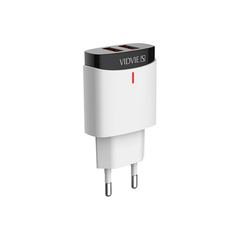 VIDVIE CE08 WALL CHARGER Fast charger DUAL USB WITH USB CABLE