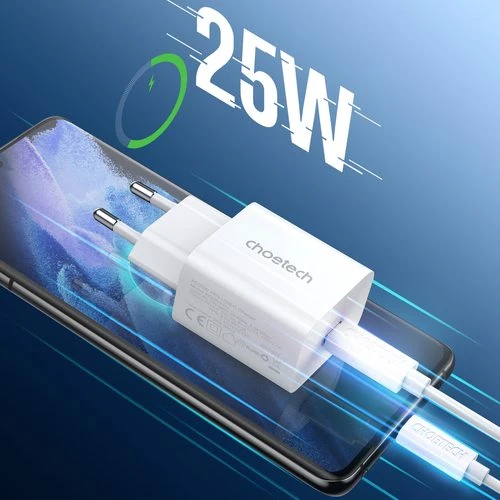 شاحن حائط Choetech 25 وات لشاحن Samsung USB-C