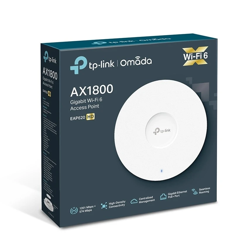 نقطة وصول لاسلكية ثنائية النطاق مثبتة في السقف TP-Link AX1800 (EAP620 HD)