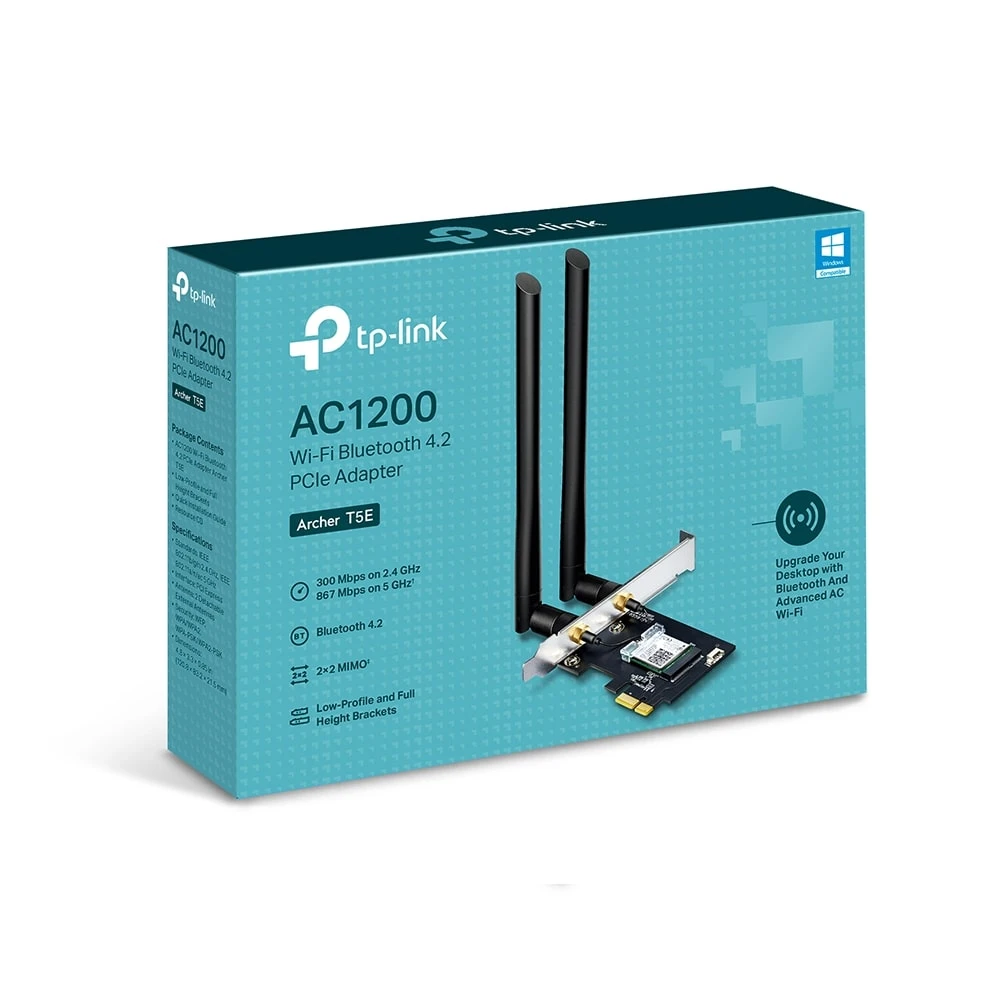 محول TP-Link AC1200 WiFi Bluetooth 4.2 PCIe (Archer T5E)