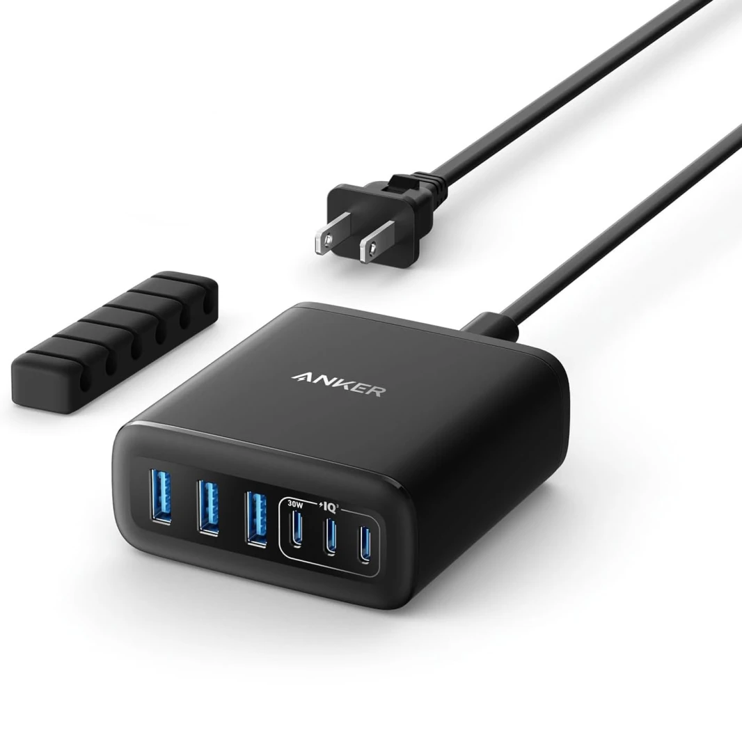 محطة شحن Anker 112W ذات 6 منافذ