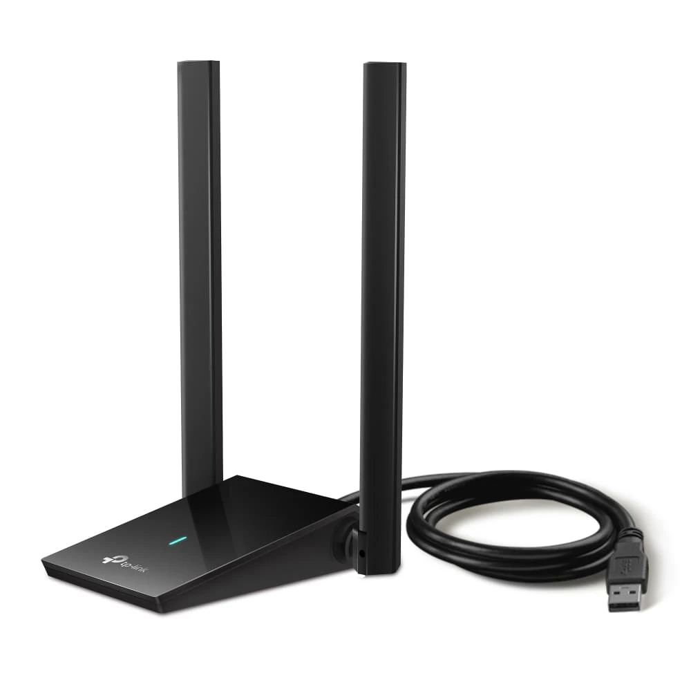 محول USB لاسلكي عالي الكسب بهوائيين مزدوجين TP-Link AX1800 (Archer TX20U Plus)