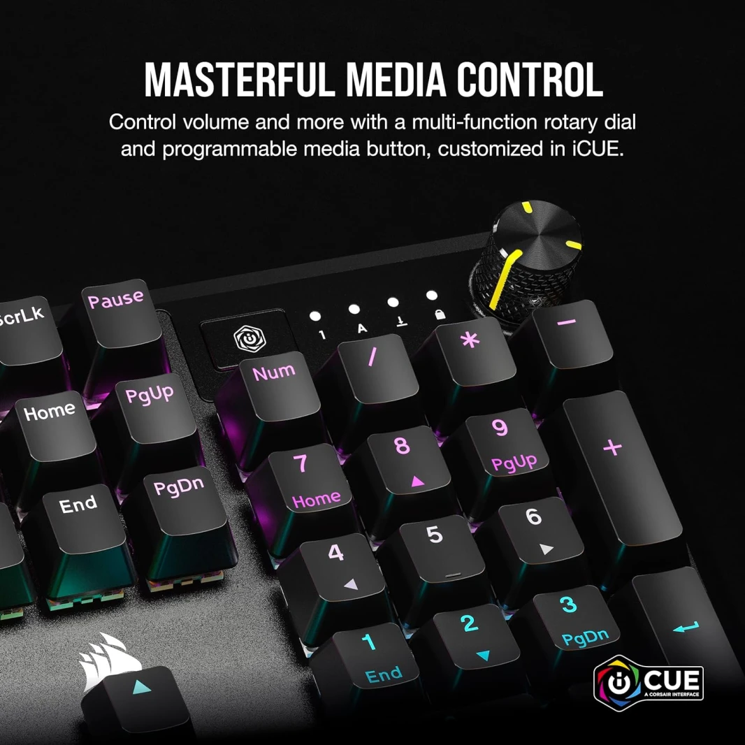 لوحة مفاتيح الألعاب الميكانيكية Corsair K70 CORE RGB – مفاتيح خطية حمراء MLX