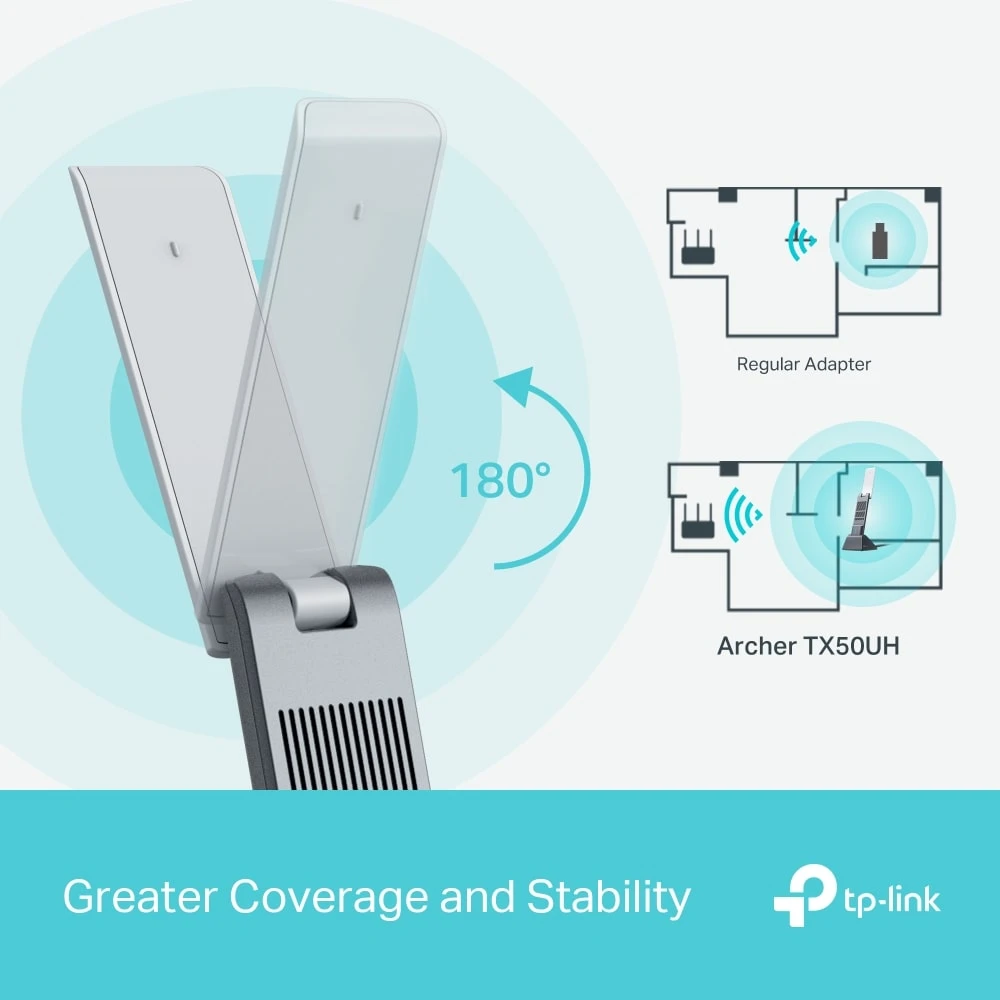 محول USB لاسلكي عالي الكسب TP-Link AX3000 (Archer TX50UH)