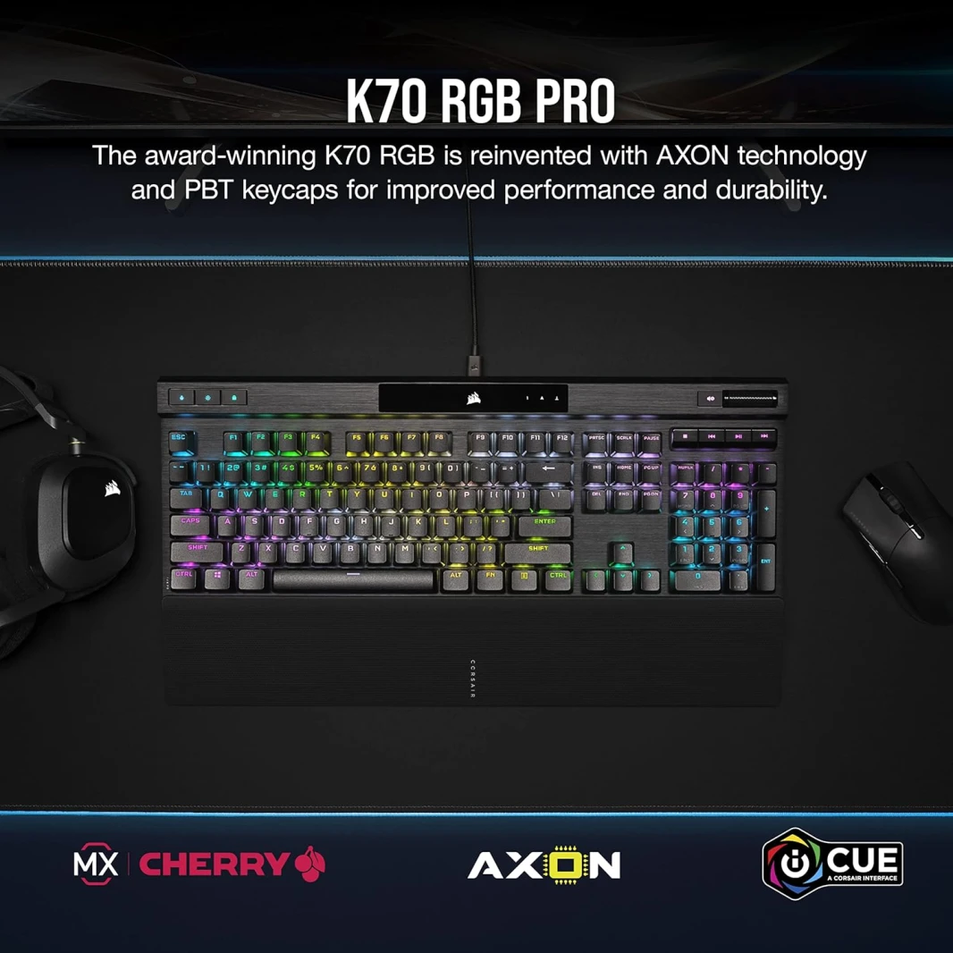 Corsair K70 RGB PRO Wired Mechanical Gaming Keyboard – MX RED (Linear)